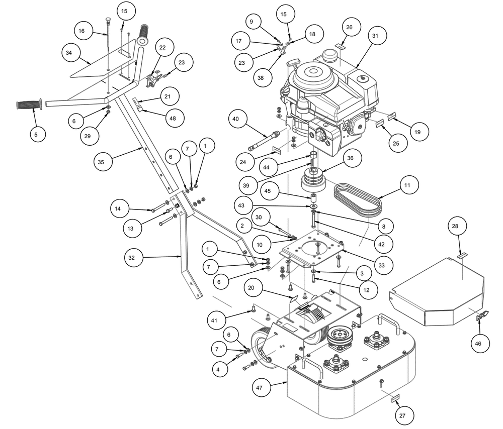 Section 01 Diagram and Parts List for DDG-11 157012 MK Diamond Grinder